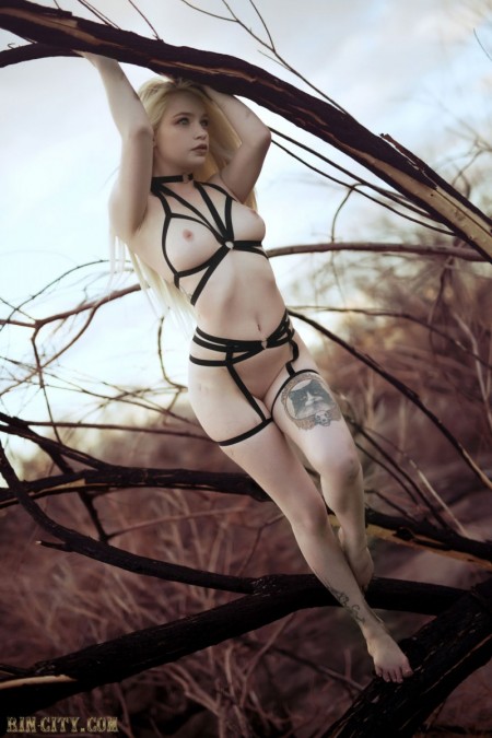 Модель RinArkham, косплей, татуированные, на природе, блондинки (эротика)