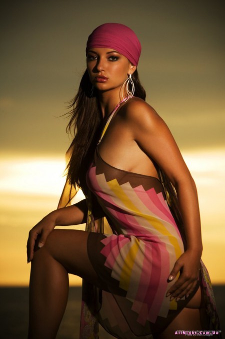 Beautiful shoot with model  at sunset