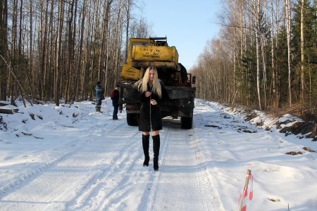 Evgenia U On a forest road