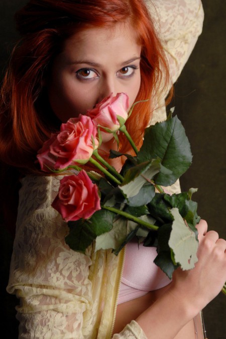 Tanya Kirilyuk With a beautiful bouquet