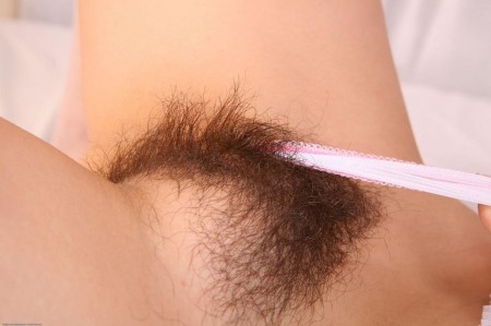 Kristina A Showing Her Hairy Pussy