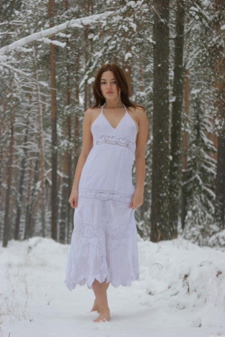 Lena S In the snow forest